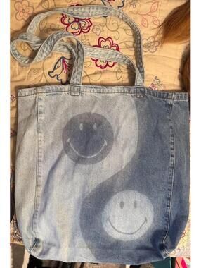 American Eagle Denim Smiley Shoulder Bag